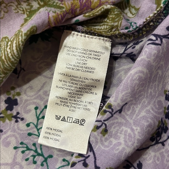 ANTHROPOLOGIE PILCRO Romy Relaxed Button Down Purple Floral Blouse - Picture 7 of 11